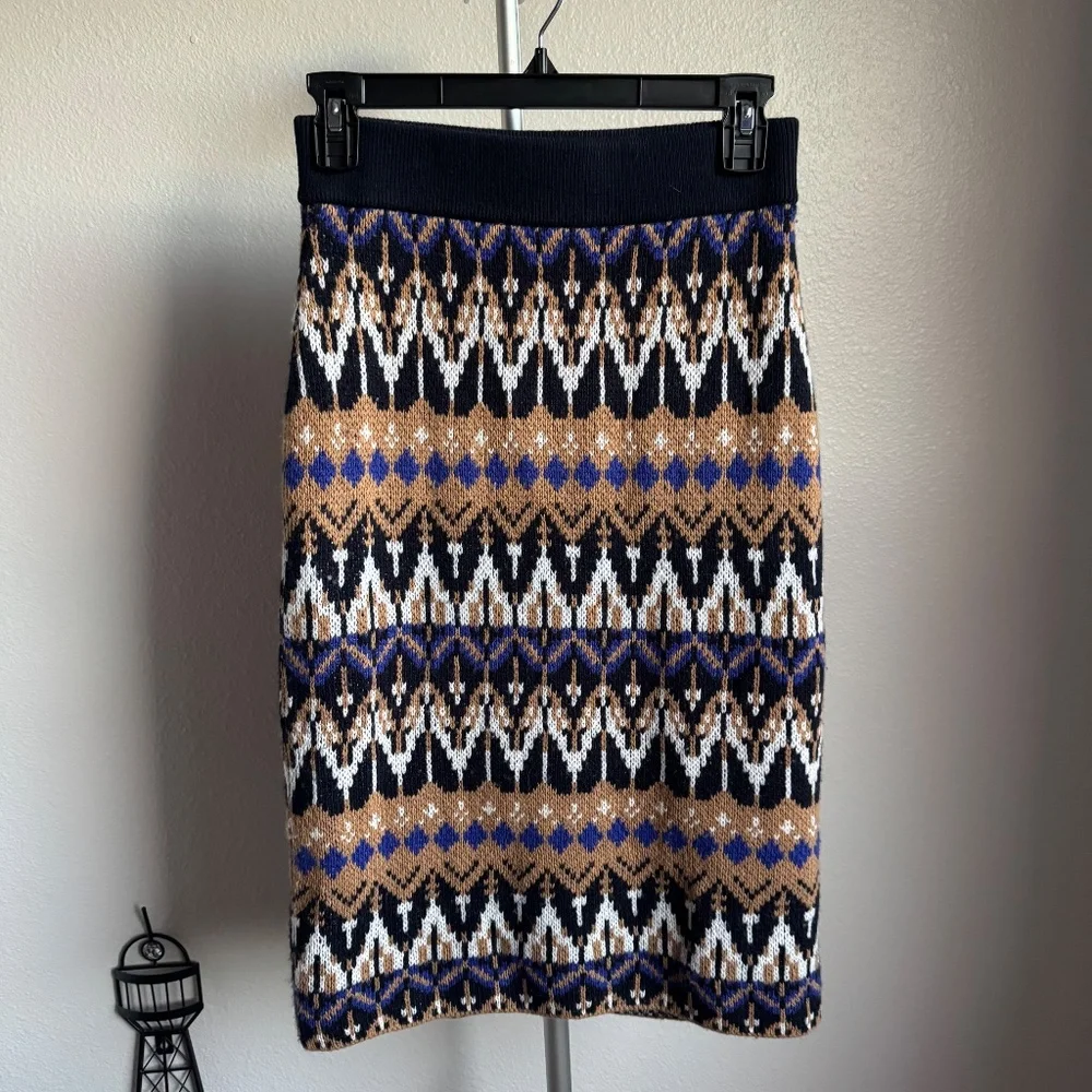 Anthropologie Saoirse Sweater Ornament Midi Skirt Sz SP